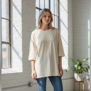 Topshop - NWT - Cream Casual Oversized Tee